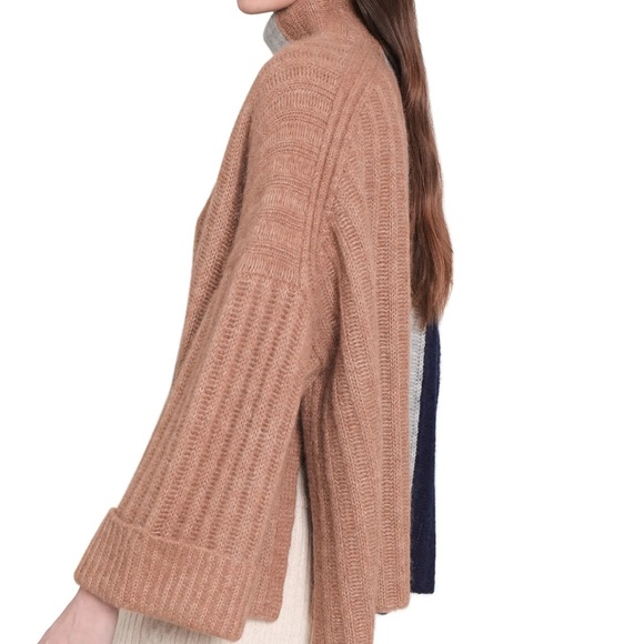 ELEVEN SIX Talia Mock Neck Alpaca Blend Poncho Sweater Medium/Large - Picture 7 of 11